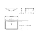 Franke WB1420U-5 Vanity Undermount 18 Gauge No Overflow Rectangular