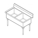 Franke WDL2448-1 World-Class Series 14 Gauge Double Compartment