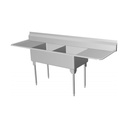 Franke WDL2448LR-1-2 World-Class Series 14 Gauge Double Compartment
