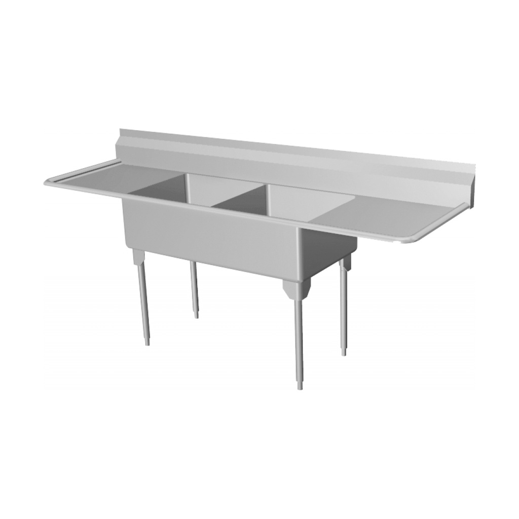 Franke WDL2448LR-1 World-Class Series 14 Gauge Double Compartment