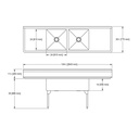 Franke WDL2448LR-1 World-Class Series 14 Gauge Double Compartment