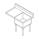 Franke WSL2424R-1 World-Class Series 14 Gauge Single Compartment