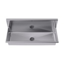 Franke WTS2048-1-2 Trough Heavy Duty Series 14Ga 48" Wide 2 Hole