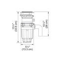 Franke WDJ50 Disposer Continuous 1/2 Hp