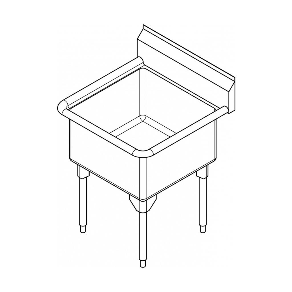 Franke WSL2418-1 World Class Series 14 Gauge Single Sink