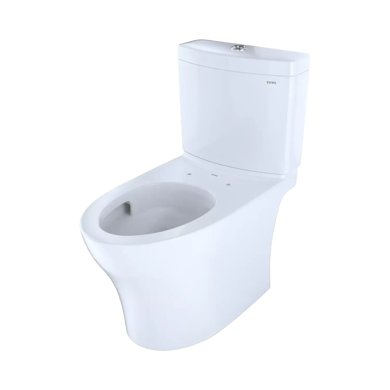 TOTO CST446CEMGN#01 Aquia IV Two-Piece Elongated Dual Flush 1.28 and 0.9 GPF Skirted Toilet with CEFIONTECT Cotton White CST446CEMGN#01