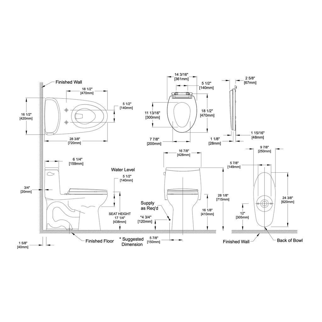 TOTO CST608CSFGAT40#01 Ultramax Tornado 1PC Toilet