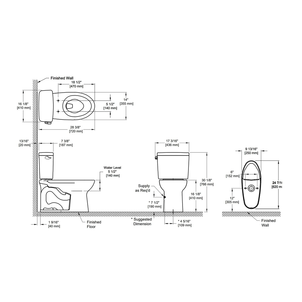 TOTO CST776CEFG#11 Drake 2Pc Uh Toilet 1.28Gpfcefiontect Colonial White