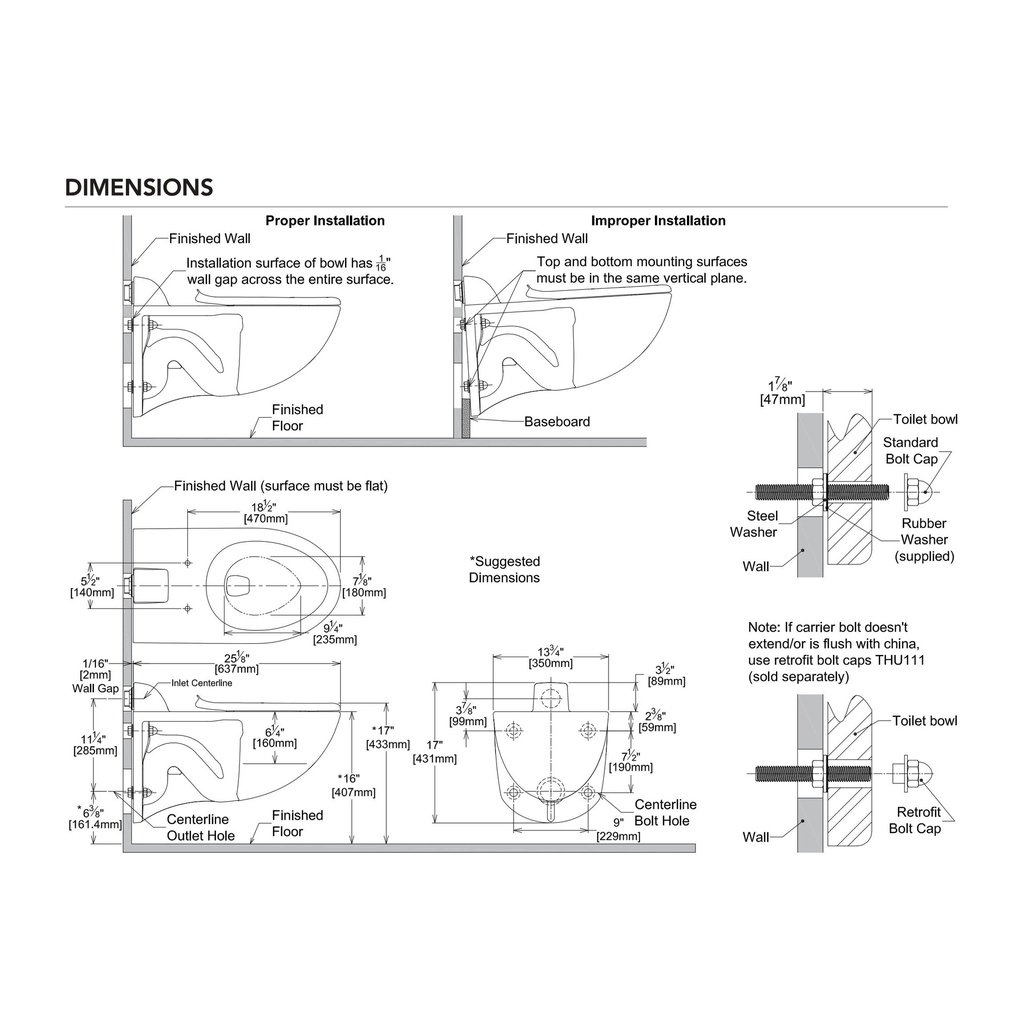 TOTO CT728CUV#01 Commercial Wall Mount Tornado