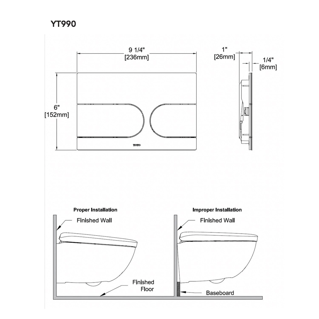 TOTO CWT9538CEMFG#01 WX1 Dual Flush 1.2 or 0.8 GPF Wall-Hung Toilet with Integrated Bidet Seat and eWater+ Cotton White