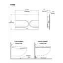 TOTO CWT9538CEMFG#01 WX1 Dual Flush 1.2 or 0.8 GPF Wall-Hung Toilet with Integrated Bidet Seat and eWater+ Cotton White