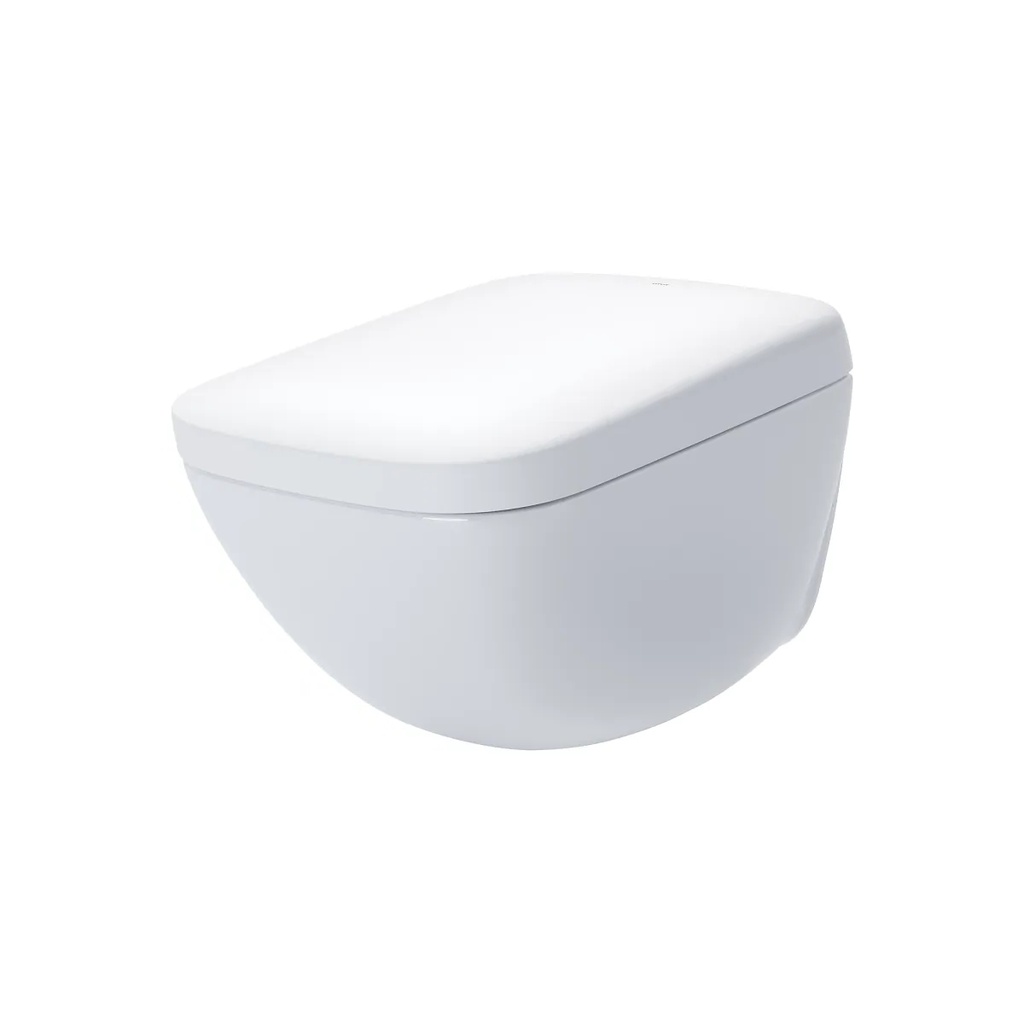 TOTO CWT9548CEMFX#01 WX2 Dual Flush 1.2 or 0.8 GPF Wall-Hung Toilet with Integrated Bidet Seat and ACTILIGHT Cotton White