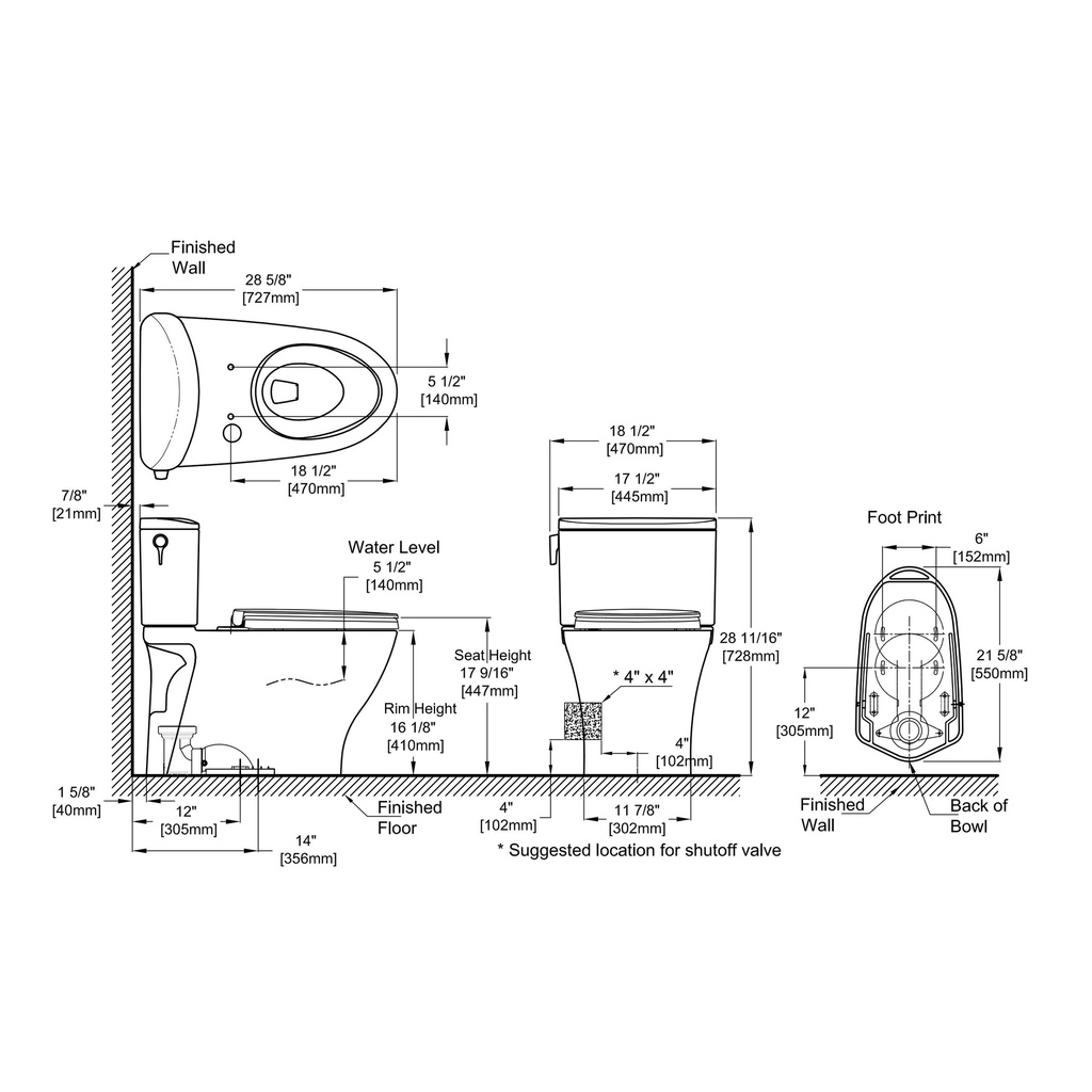 TOTO MS442124CEFG#03 Nexus 2Pc With Ss124 1.28Gpf - Bone