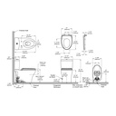 TOTO MS446124CEMFGN#01 Aquia IV Two-Piece Elongated Dual Flush 1.28 and 0.9 GPF Universal Height Toilet with CEFIONTECT WASHLET+ Ready Cotton White MS446124CEMFGN#01