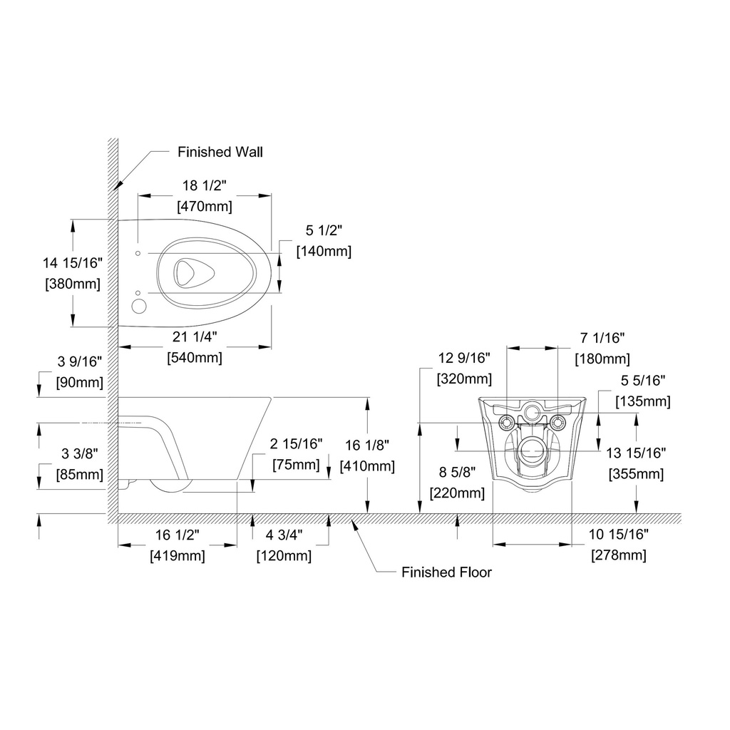 TOTO CWT4264736CMFGA#MS S7A Wall Hung Toilet With Washlet Cotton
