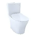 TOTO MS446234CEMGN#01 Aquia IV Two-Piece Elongated Dual Flush 1.28 and 0.9 GPF Toilet with CEFIONTECT and SoftClose Seat WASHLET+ Ready Cotton White MS446234CEMGN#01