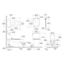 TOTO MS472124CEFG#01 2Pc Glaston W Seat Ss124 1.2
