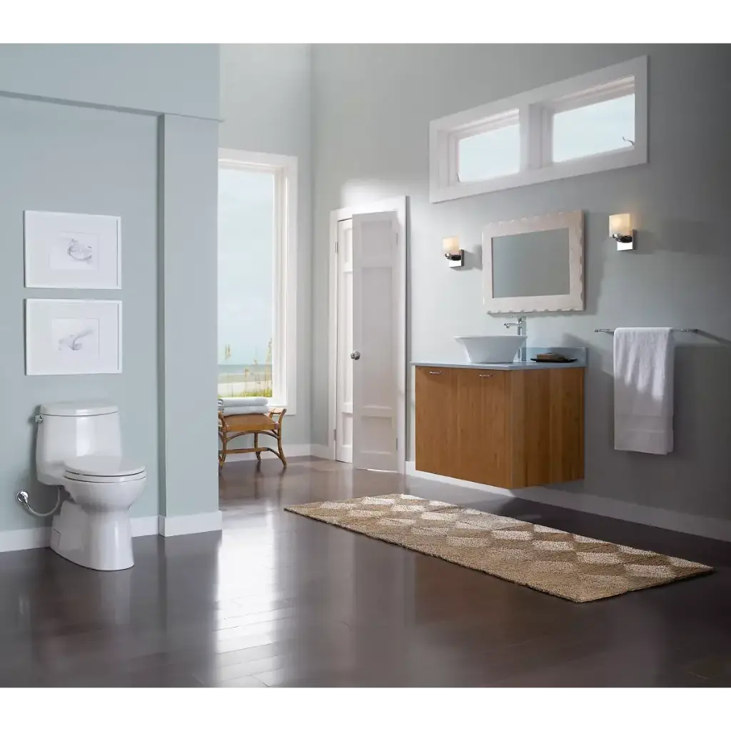 TOTO MS614124CEF#51 1Pc Carlyle II Skirted Tornado Flush Ebony