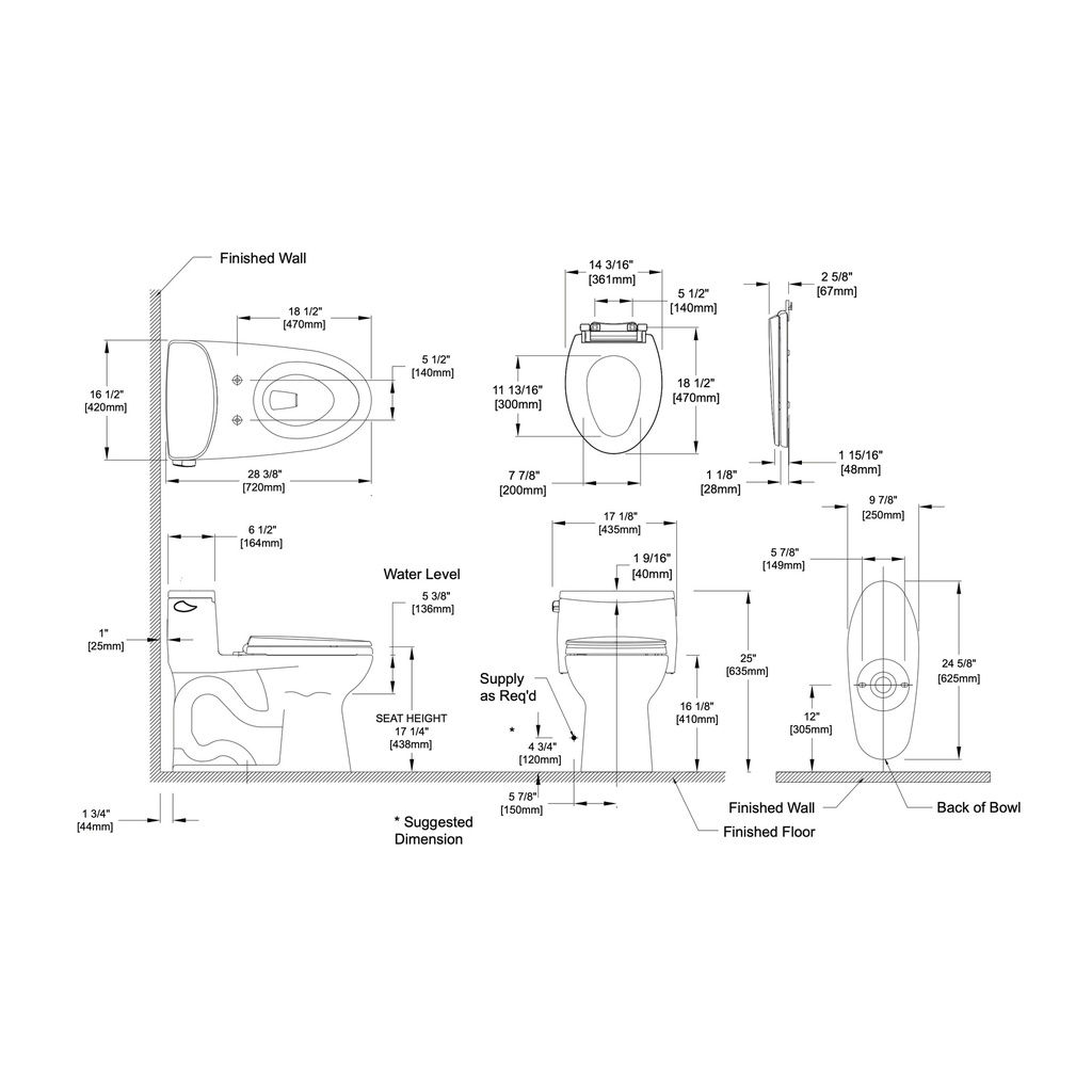 TOTO MS618114CEFG#01 Ultramax Tornado 1PC Toilet