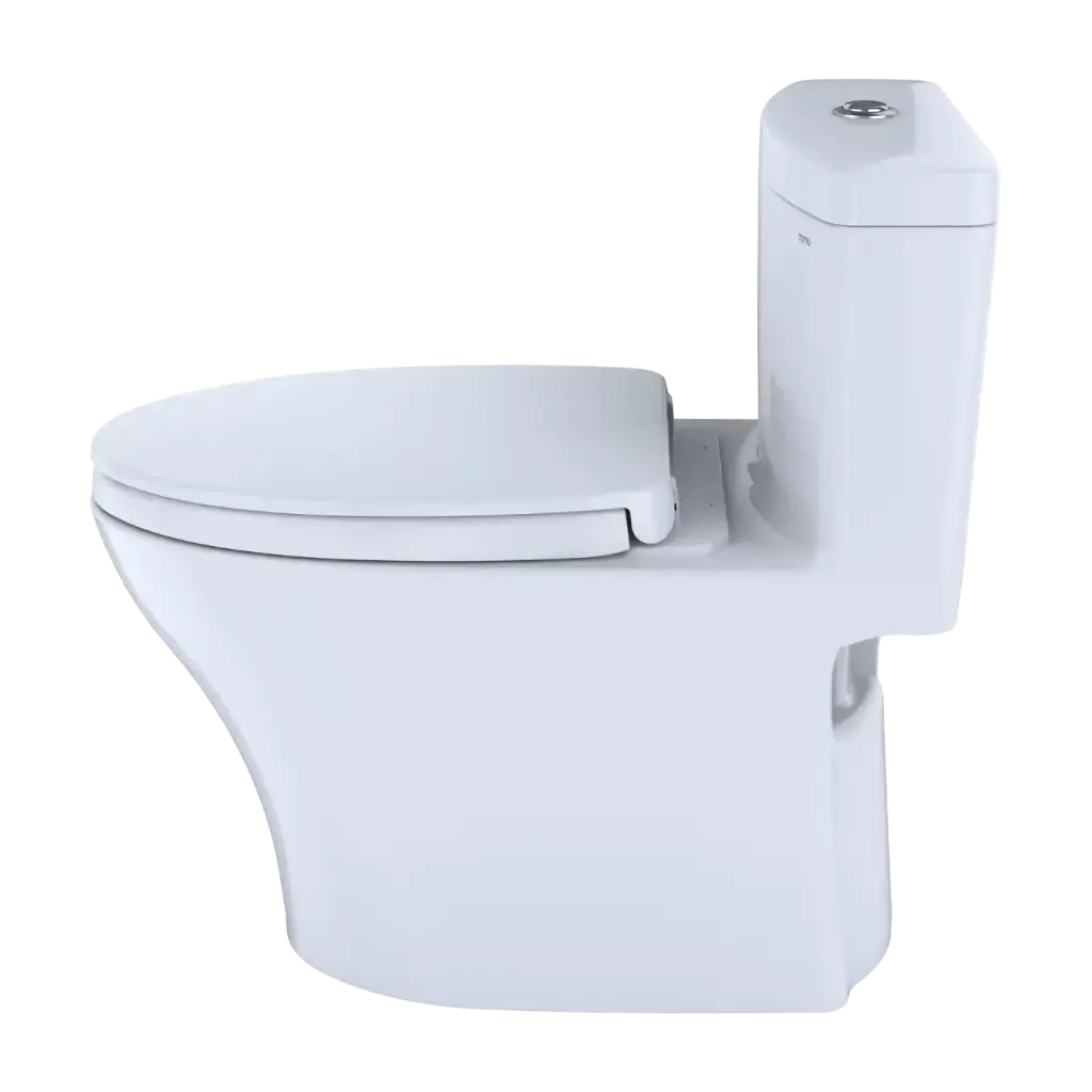 TOTO MS646124CEMFGN#03 Aquia IV One-Piece Elongated Dual Flush 1.28 and 0.9 GPF Universal Height WASHLET+ Ready Toilet with CEFIONTECT Bone- MS646124CEMFGN#03