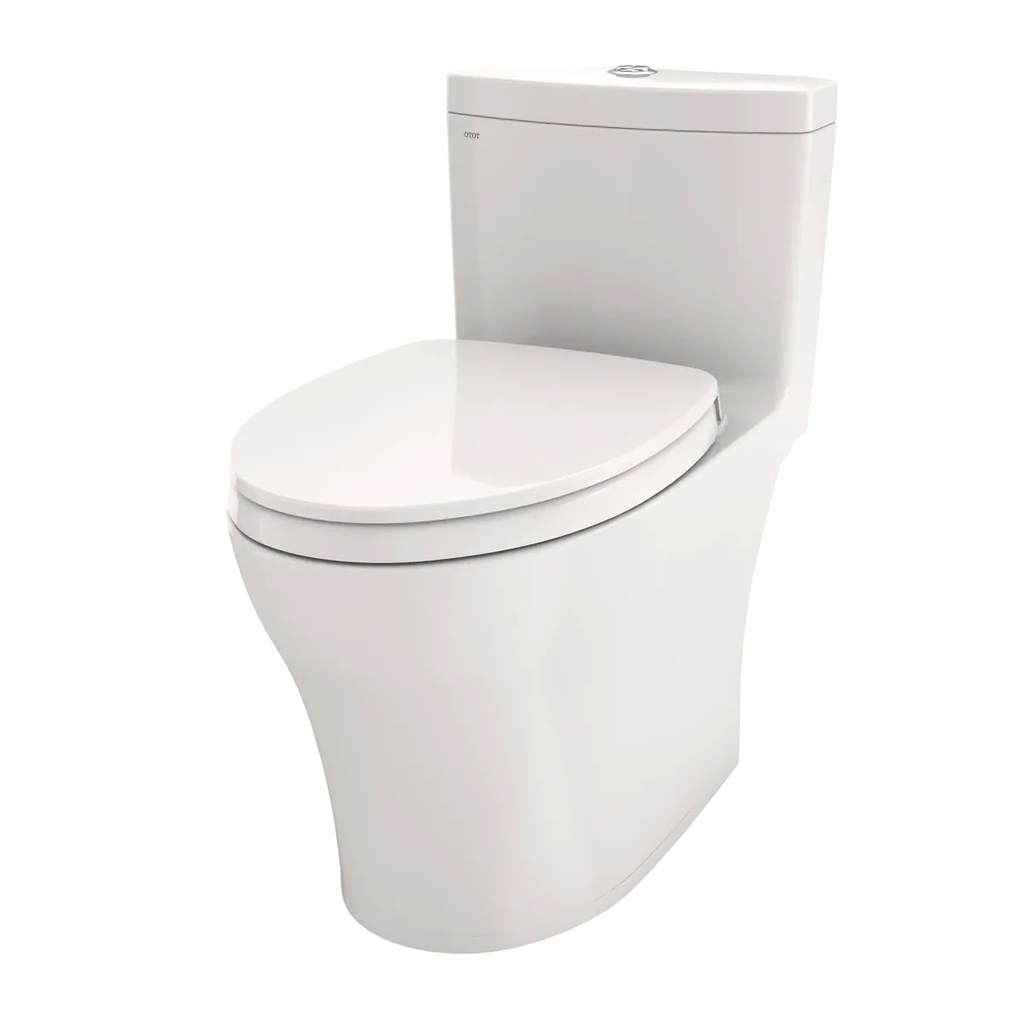 TOTO MS646124CEMFGN#11 Aquia IV One-Piece Elongated Dual Flush 1.28 and 0.9 GPF Universal Height WASHLET+ Ready Toilet with CEFIONTECT Colonial White- MS646124CEMFGN#11