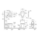 TOTO MS776124CEG#01 Drake 2Pc Toilet W/ Seat1.28Gpf Cefiontect Washlet +