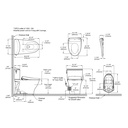 TOTO MW4424736CEFGA#01 2Pc Nexus W/ Washlet+ S7A & Autoflush (1.28 Gpf)