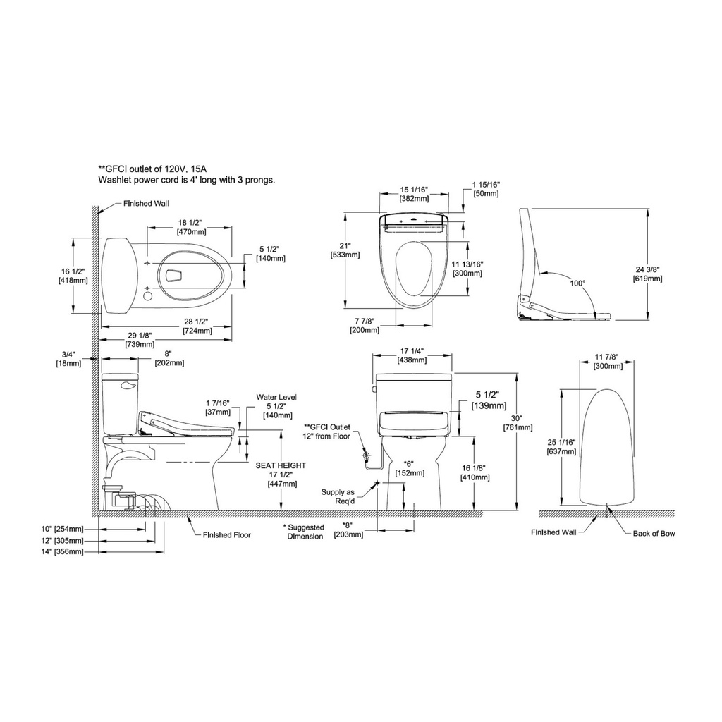 TOTO MW4743446CEFG#01 Vespin II W Washlet S5 1.28G
