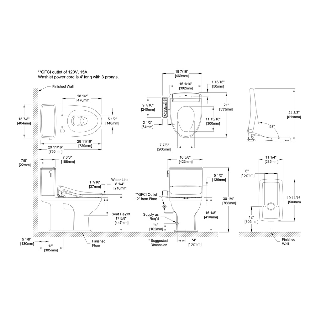 TOTO MW4943346CEMFG#01 Connelly W Washlet S2 1.28 &