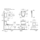 TOTO MW4944734CEMFG#01 Connelly W/ Washlet+ S7A (0.9& 1.28 Gpf)