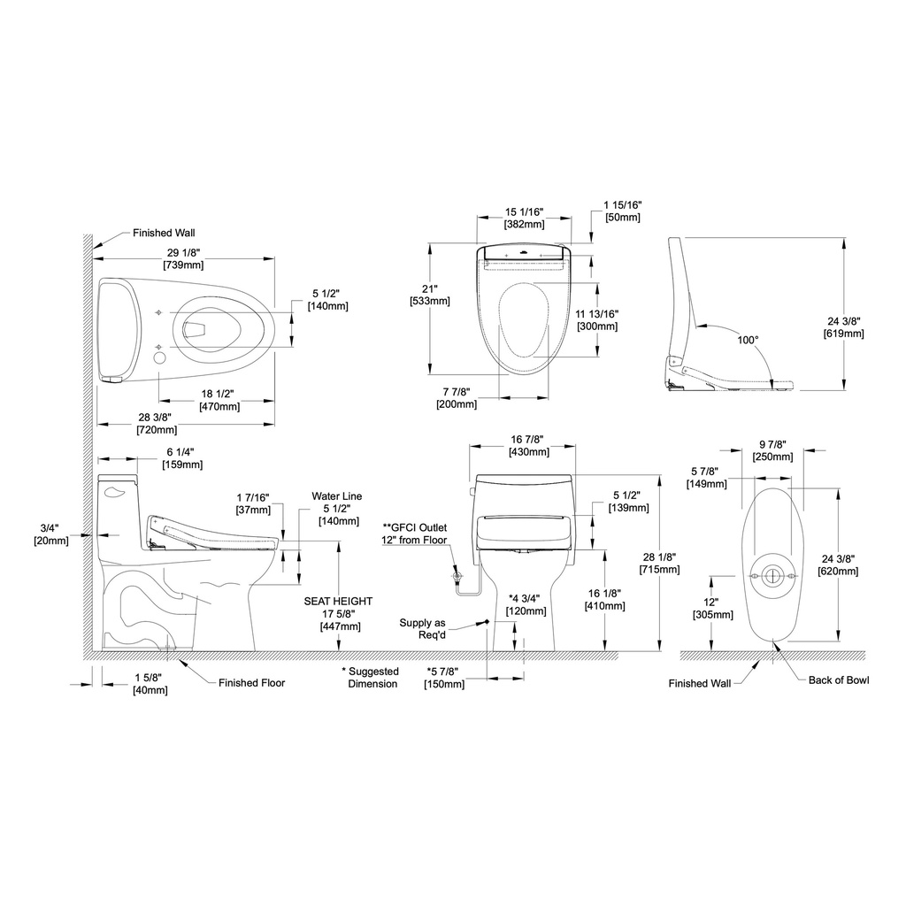 TOTO MW6084726CEFGA#01 Ultramax 1PC Toilet W/ S7