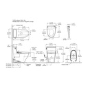 TOTO MW6264726CEFGA#01 Aimes W/ Washlet+ S7 & Autoflush (1.28 Gpf)