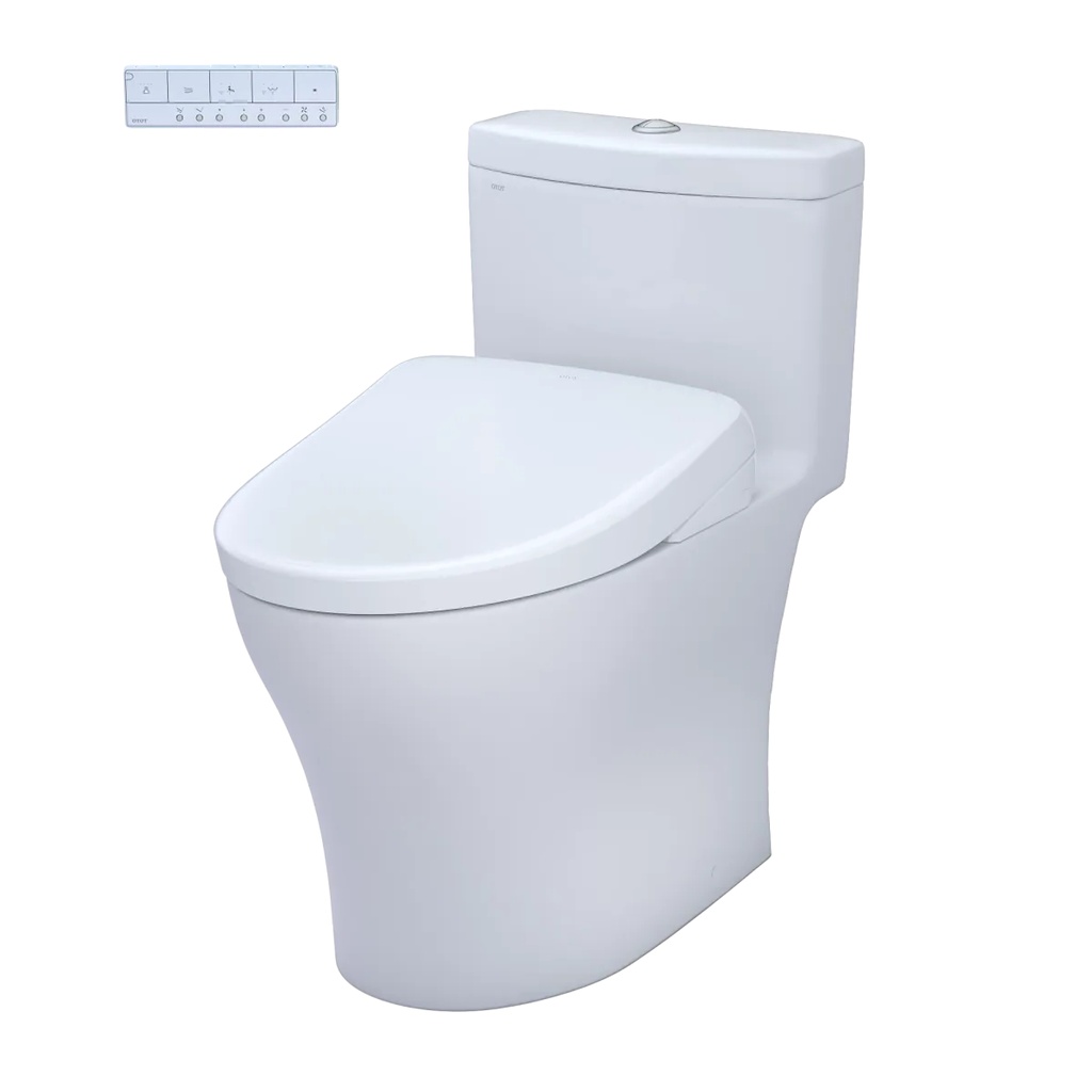 TOTO MW6464726CEMFGN#01 1Pc Aquia Iv W/ Washlet+ S7 (0.9 & 1.28 Gpf)