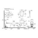 TOTO MW6464736CEMFGNA#01 1Pc Aquia Iv W/ Washlet+ S7A &Autoflush (0.9 & 1.28 Gpf)