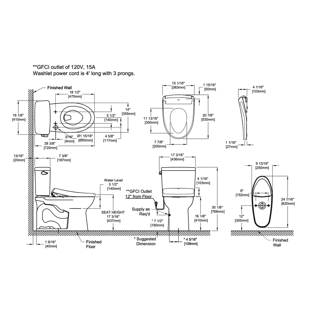TOTO MW7764736CEFG#01 Drake Uh W/ Washlet+ S7A (1.28Gpf)