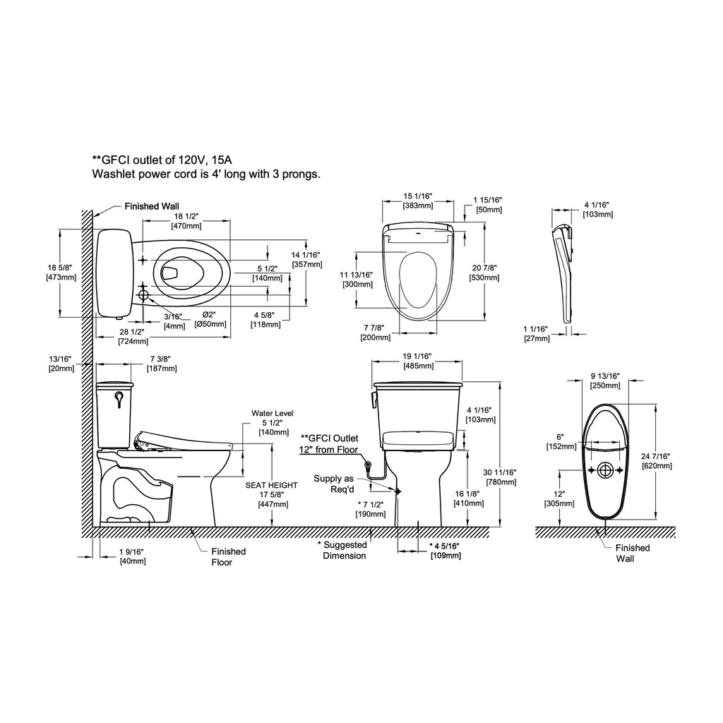 TOTO MW7864736CEFG#01 Drake Transitional Uh W/ Washlet+ S7A (1.28 Gpf)