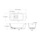 TOTO PJY1724PWEU#TBL Flotation Freestanding Square