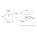 TOTO LHT241G#03 Supreme 1-Hole Lav & Shrd W/ Cefiontect Glaze -Bone