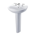 TOTO LPT241.8G#01 Supreme 8" Center Lav & Ped W/ Cefiontect Glaze -Cotton
