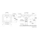 TOTO LPT530N#12 Promenade 1-Hole Lave & Ped Sedona Beige