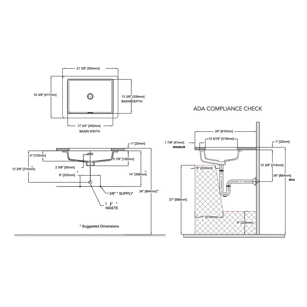 TOTO LT221#01 Atherton 17-3/4 x 13-3/8 Rectangular Uncercounter Lavatory Cotton