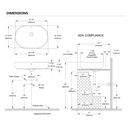 TOTO LT735#FRG Oval Vessel Lavatory