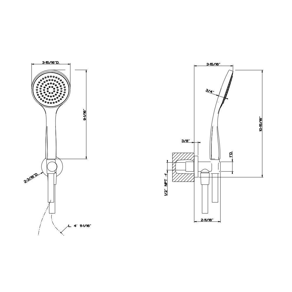 Gessi 39323 Emporio Handshower Set Chrome 2