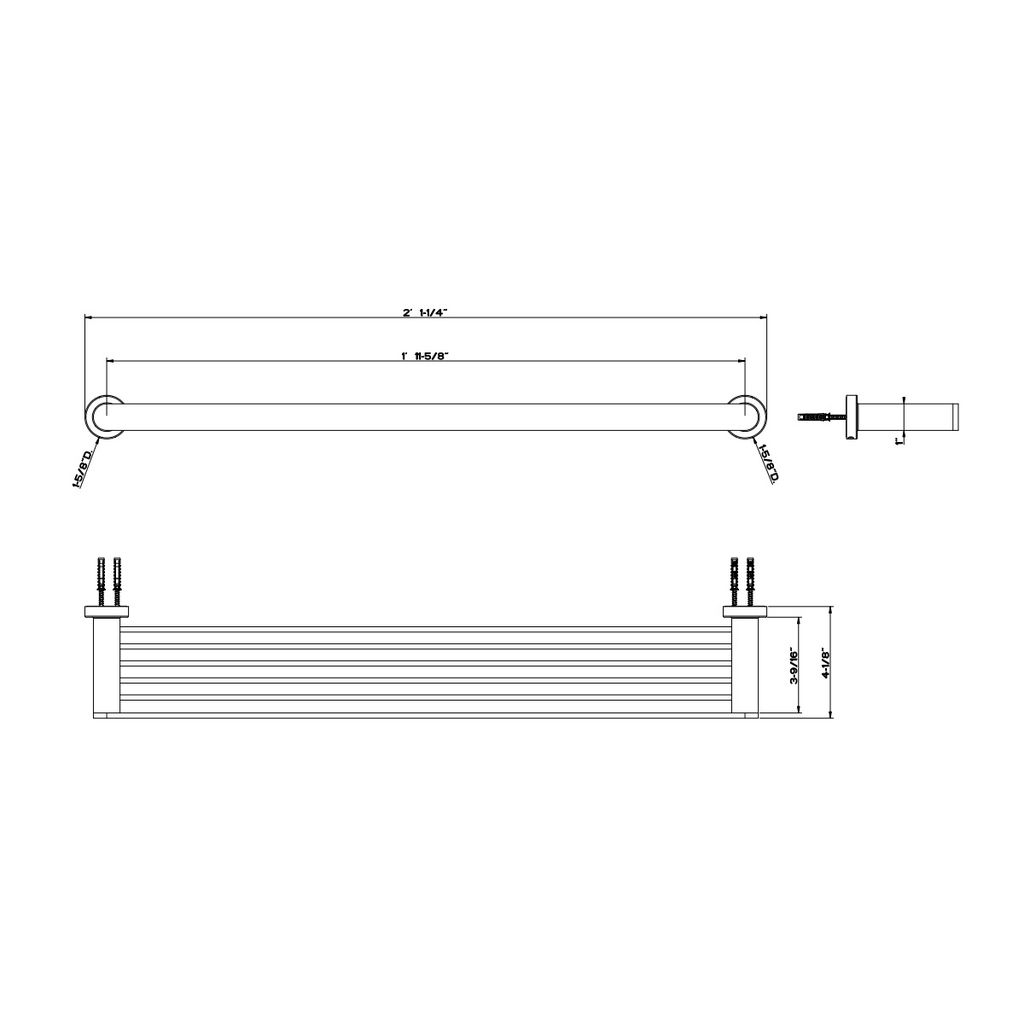 Gessi 38949 Emporio 24" Bathroom Shelf Chrome 2