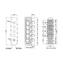 Gessi 39756 Goccia Thermostatic Trim With Four Volume Controls Chrome 2