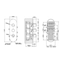 Gessi 39752 Goccia Thermostatic Trim With Two Volume Controls Chrome 2