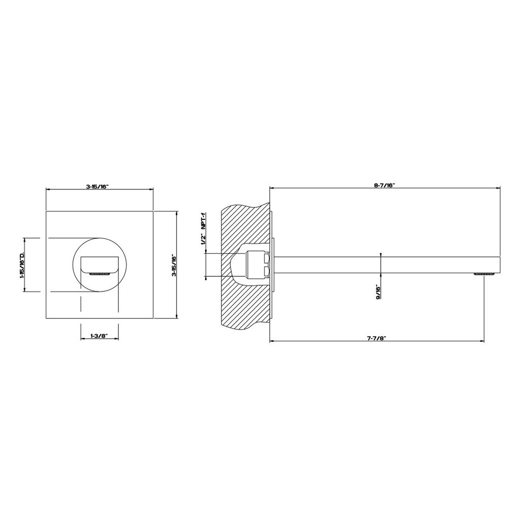 Gessi 39302 Emporio Wall Mounted Washbasin Spout Only Chrome 2
