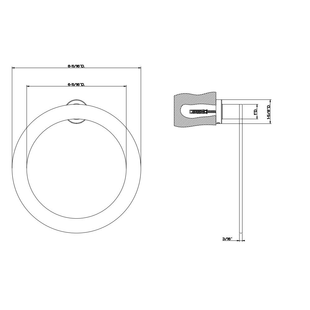 Gessi 38909 Emporio Towel Ring Chrome 2