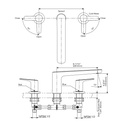 TOTO TBG03201U#CP Trim,Roman Tub Filler,Gs (3H) Chrome Plated W/O Hs