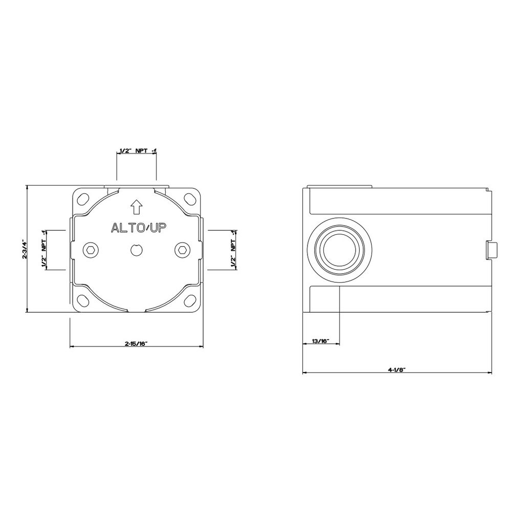 Gessi 35344 Goccia Wall Mounted Washbasin Mixer Control Rough Valve For Trim 33744 2